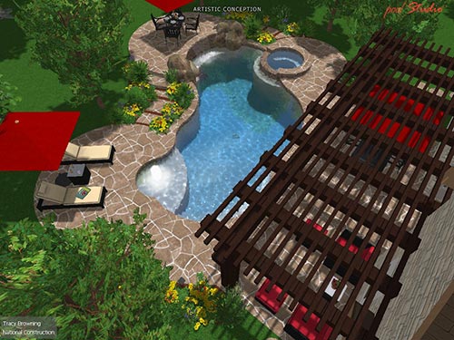 pool aerial view