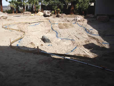 layout of pool construction